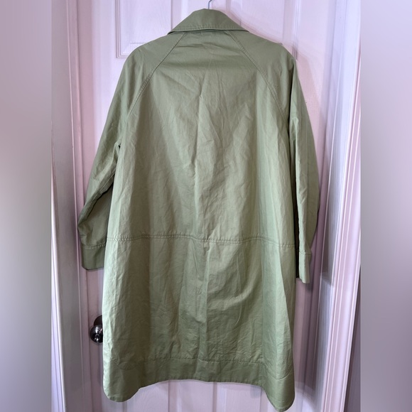 COS Light Green Women's Trench Coat Size 38 - Picture 6 of 13